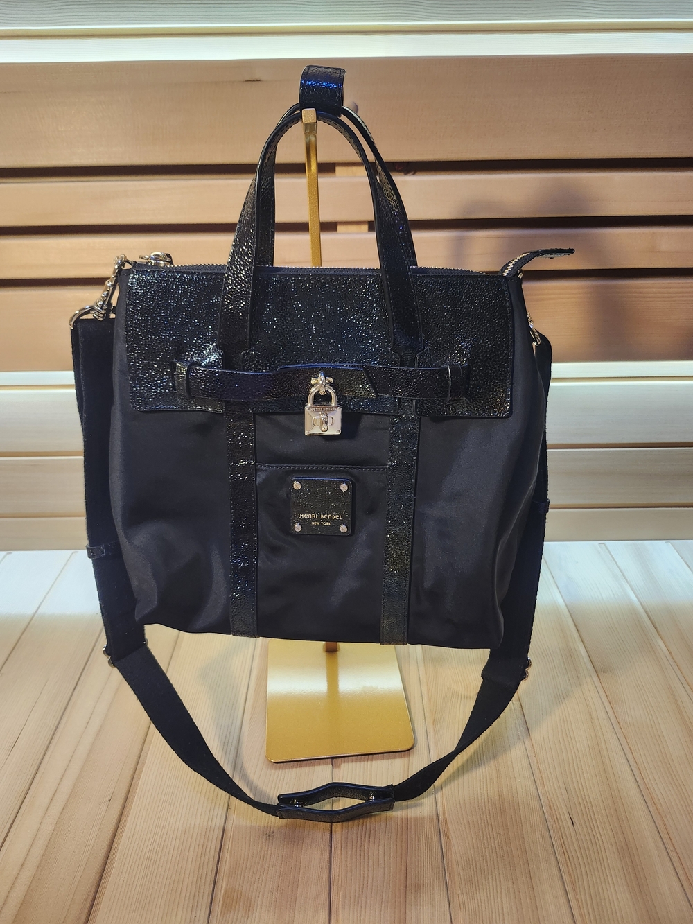 Rare Henri Bendel Petrol Mini Jetsetter Convertible Bag